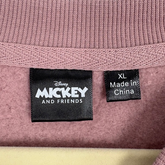 Mickey Mouse Disney Cartoons All Over Print Sweatshirt Pink SZ XL - Picture 4 of 10
